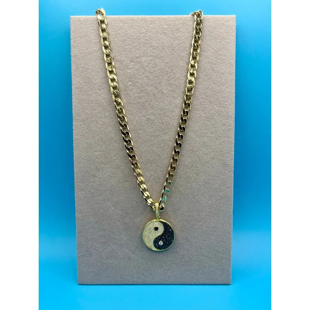 NEW Moissanite Ying Yang Pendant & 24